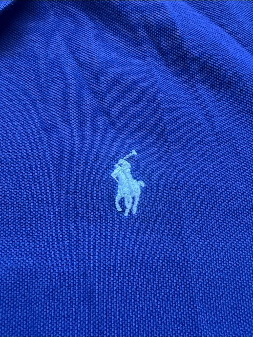 Polo Ralph Lauren Mens XL Classic Fit Blue Short Sleeve Pique Cotton Polo Shirt